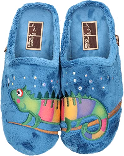 Manitu Damen Manitu-home Slippers Hausschuh, Blau, 38 EU von Manitu