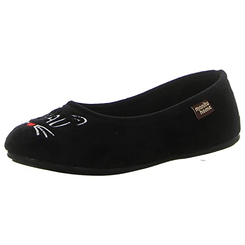 Manitu Home Damen 340003-01 Hausschuh, Schwarz, 38 EU Manitu Home Damen 340003-01 Hausschuh, Schwarz, 38 EU von Manitu