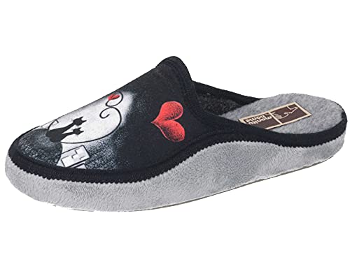 Manitu Damen home Hausschuhe, Grau, 39 EU von Manitu