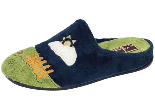 Manitu Damen home Hausschuhe, Blau, 40 EU von Manitu