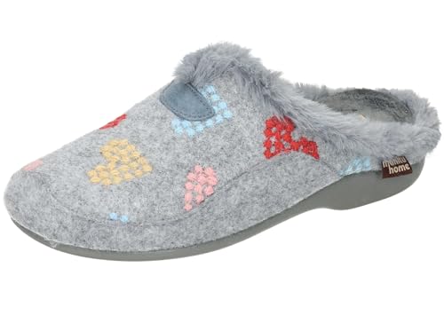Manitu Damen home Hausschuhe, Hellgrau, 40 EU von Manitu