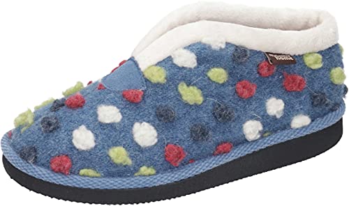 Manitu Home Damen 340010-51 Hausschuh, Blau, 41 EU von Manitu