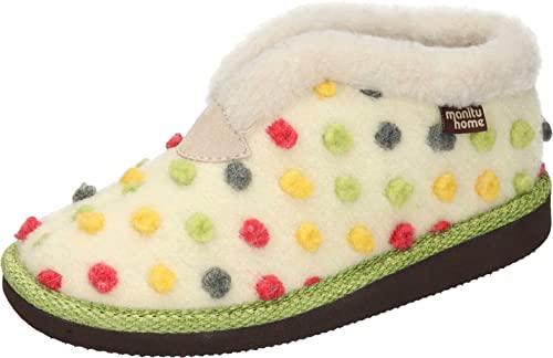 Manitu Damen 340010-81 Hausschuh, Offwhite, 41 EU von Manitu