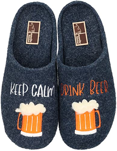 Manitu Herren Manitu-home Slippers Hausschuh, Blau, 44 EU von Manitu