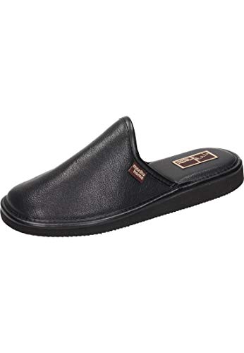 Manitu Home Herren 220118 Pantoffeln, Schwarz (schwarz 1), 44 EU von Manitu