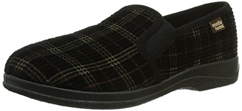 Manitu Home 240024, Herren Pantoffeln - Schwarz (schwarz), 43 EU (9 Herren UK) von Manitu