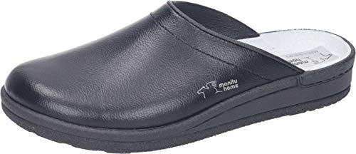 Manitu Home Herren 220266 Pantoffeln, Schwarz (Schwarz Schwarz) von Manitu