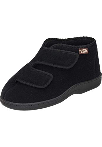 Manitu Unisex Schlupfstiefel Hausschuh, schwarz, 38 EU von Manitu