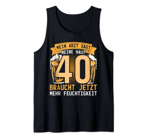 Herren 40. Geburtstag Geschenk Bier Biertrinker 1982 Tank Top von Mann Geboren 1982 40. Geschenkidee Herren