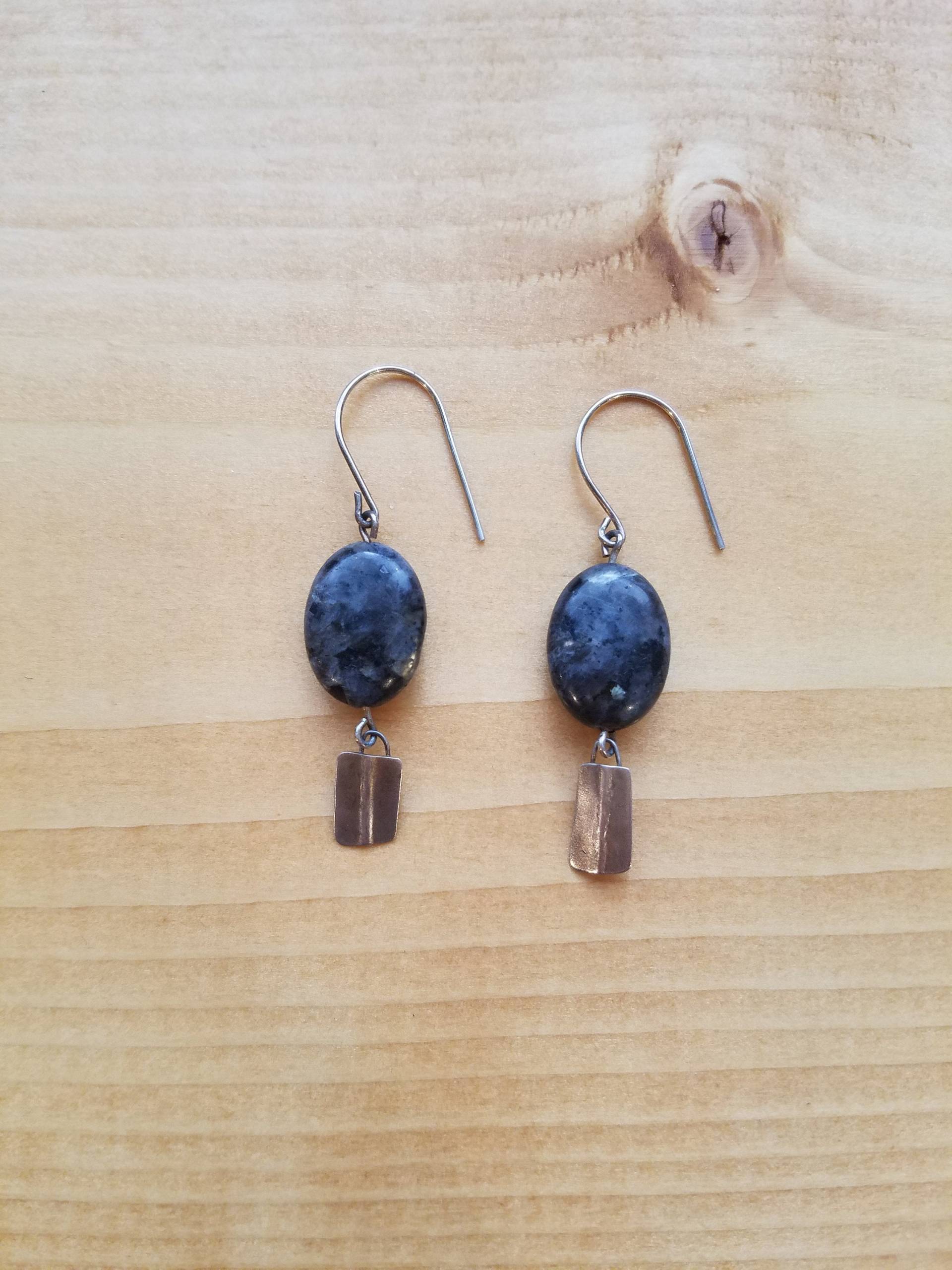 Seraphinit Und Sterling Silber Ohrringe Seraphinit Und Sterling Silber Ohrringe von MannajewelryDesign
