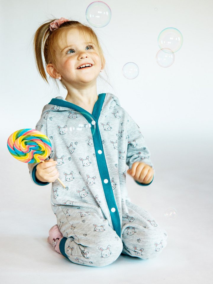 Manneke Fleeceoverall Baby Kinder Overall kuschelweicher Alpenfleece Doublelayer Prinzessin mit praktischer Druckknopfleiste von Manneke