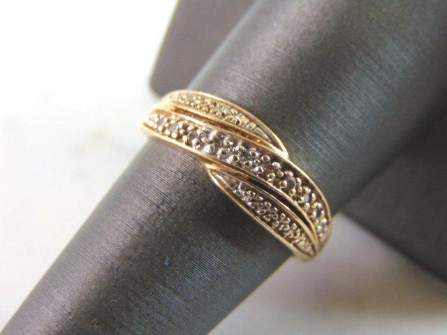 585Er Gold Gelbgold Diamant Vintage Ring Für Frauen 2.9G E2796 von MannysJewelry