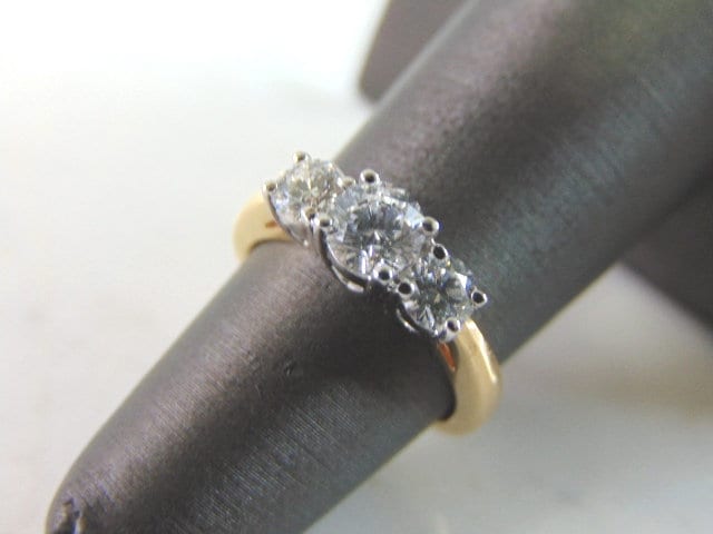 Damen Vintage Estate 14K Gold Platin Diamant Leo Ring, 5.0G E3387 von MannysJewelry