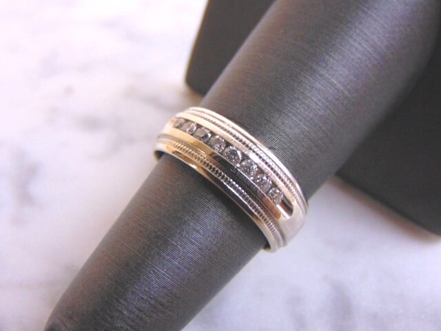 Damen Vintage Estate 14K Weißgold Diamant Ring, 4.7G E3850 von MannysJewelry