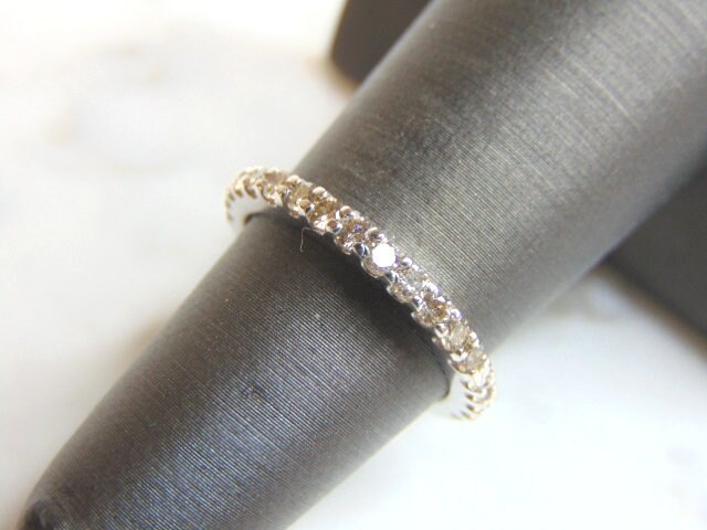 Damen Vintage Estate 14K Weißgold Diamant Ring 2.7G E2386 von MannysJewelry