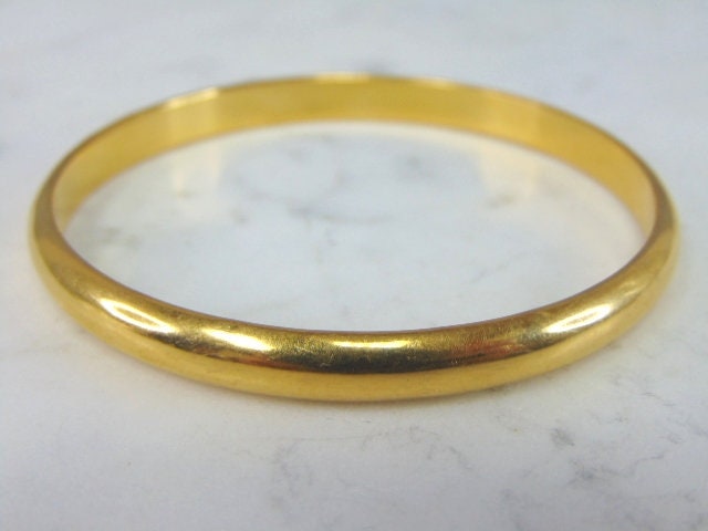 Damen Vintage Estate 21K Gelbgold Armreif 11G E5697 von MannysJewelry