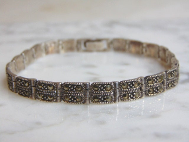Damen Vintage Estate Sterling Silber Armband 15.2G E5066 von MannysJewelry
