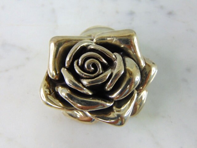 Damen Vintage Nachlass .925 Sterling Silber Rose Brosche 28.6G E5024 Damen Vintage Nachlass .925 Sterling Silber Rose Brosche 28.6G E5024 von MannysJewelry