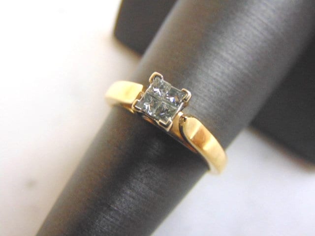 Damen Vintage Nachlass 14K Gelbgold Diamant Ring 4, 7G #e3333 von MannysJewelry