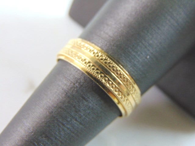 Damen Vintage Nachlass 14K Gelbgold Ehering Ring 3, 4G #e3409 von MannysJewelry