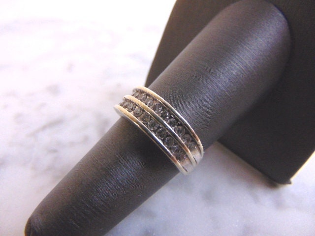 Damen Vintage Nachlass 14K Weißgold Diamant Ring, 3.8G E3837 von MannysJewelry