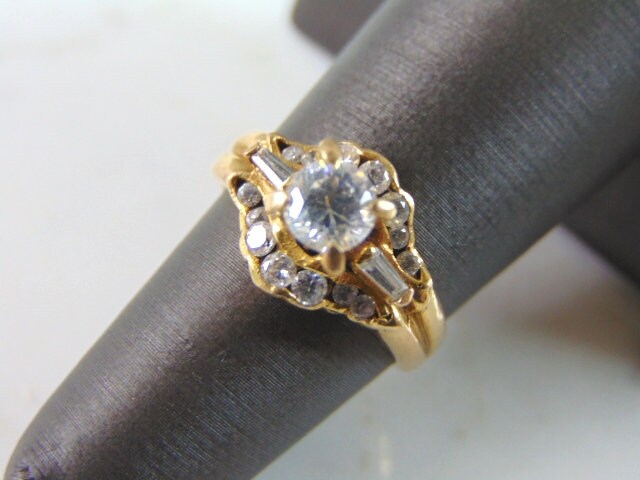 Damen Vintage Nachlass 18K Gelbgold Ring 4, 0G #e4235 von MannysJewelry