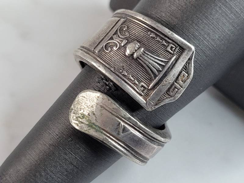 Damen Vintage Nachlass Sterling Silber Besteck Griff Ring 11, 0G E2171 von MannysJewelry