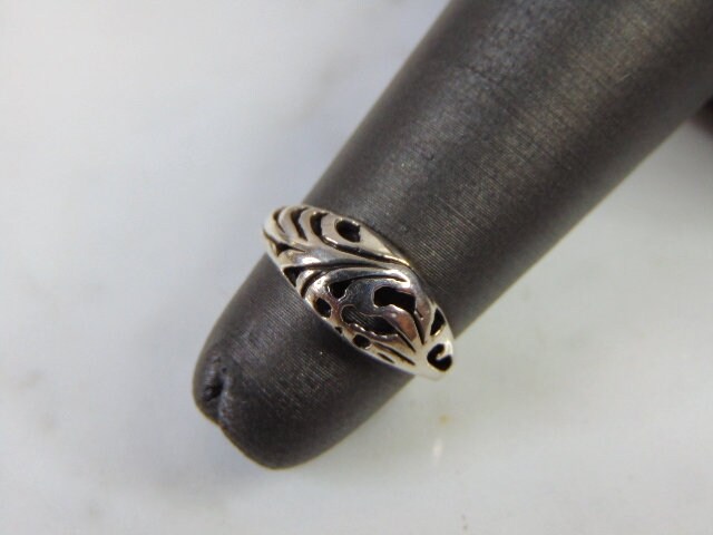 Damen Vintage Nachlass Sterling Silber Filigran Ring 1, 3G E5175 von MannysJewelry