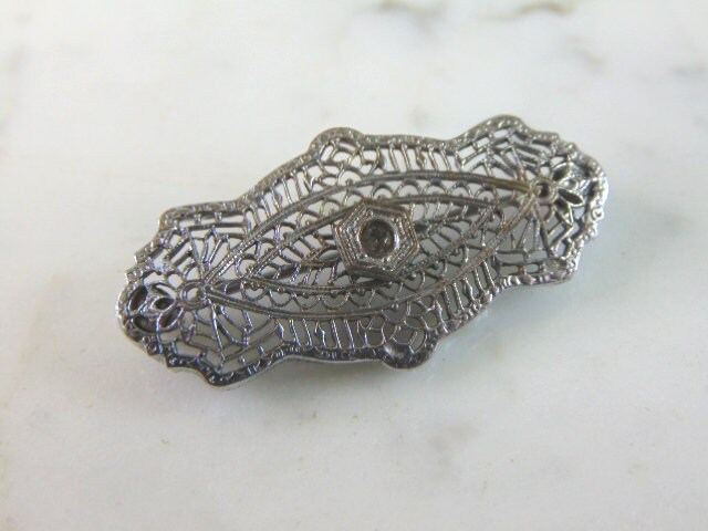 Damen Vintage Nachlass Sterling Silber Modernist Brosche 3.2G E4340 von MannysJewelry