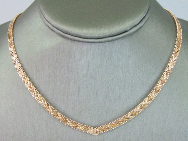 Damen Vintage Nachlass Sterling Silber Modernist Halskette 25.6G E2175 von MannysJewelry