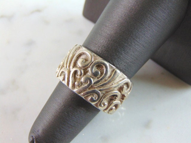 Damen Vintage Nachlass Sterling Silber Modernist Ring 10.9G E1970 Damen Vintage Nachlass Sterling Silber Modernist Ring 10.9G E1970 von MannysJewelry