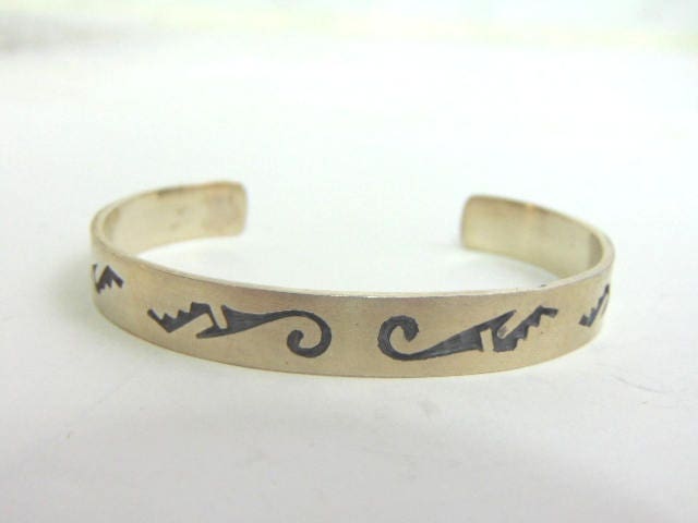 Estate Sterling Silber Armreif 18, 9G E3490 von MannysJewelry