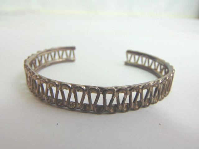 Estate Sterling Silber Armreif 23.3G E3479 von MannysJewelry