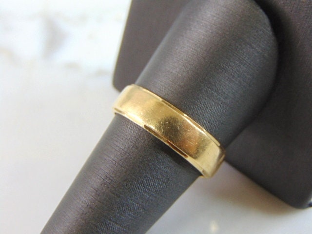 Herren Vintage Nachlass 14K Gelbgold Band Ehering 5, 1G E2350 von MannysJewelry