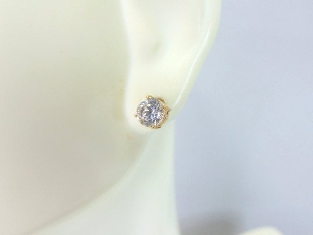 Pr 14K Gelbgold .5Ct Cz Ohrstecker 1.4G E5220 von MannysJewelry