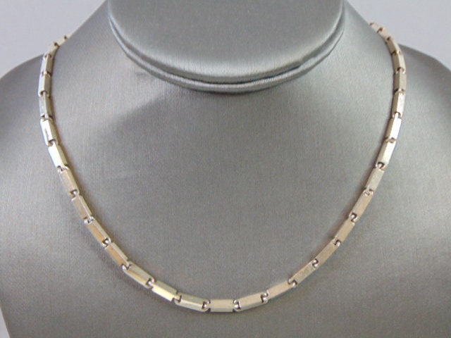 Vintage Nachlass Sterling Silber Halskette Für Damen 27, 4G E5042 von MannysJewelry