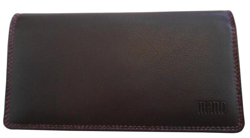 Mano - Mano Multicolorus Damenlangbörse echt Rindleder purple/rot Rot von Mano
