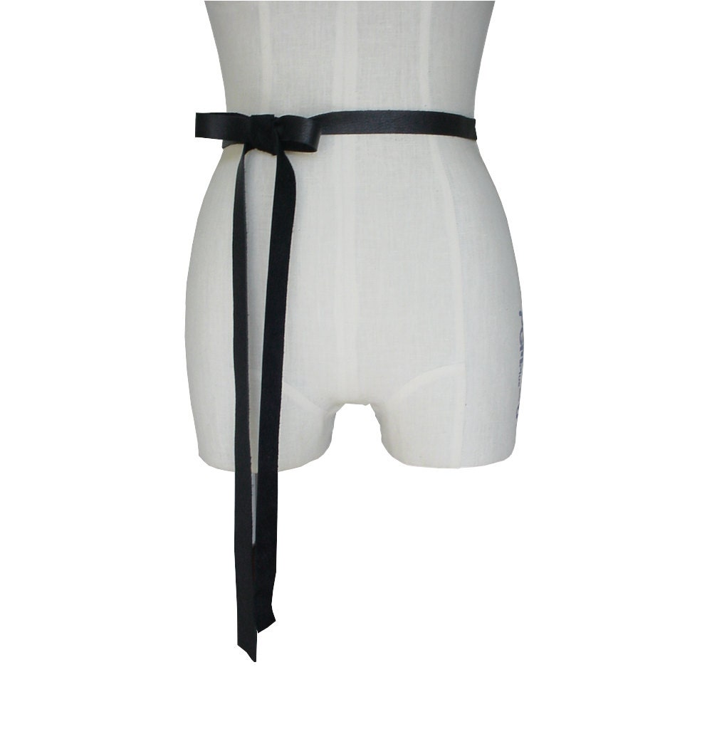 Braun Lederband Schwarz Leder Schleife, 3/4 "Wildlederband Gürtel Hochzeitskleid Schärpe Brauner Bandgurt Nahtloser Brauner Gürtel." von ManoBello