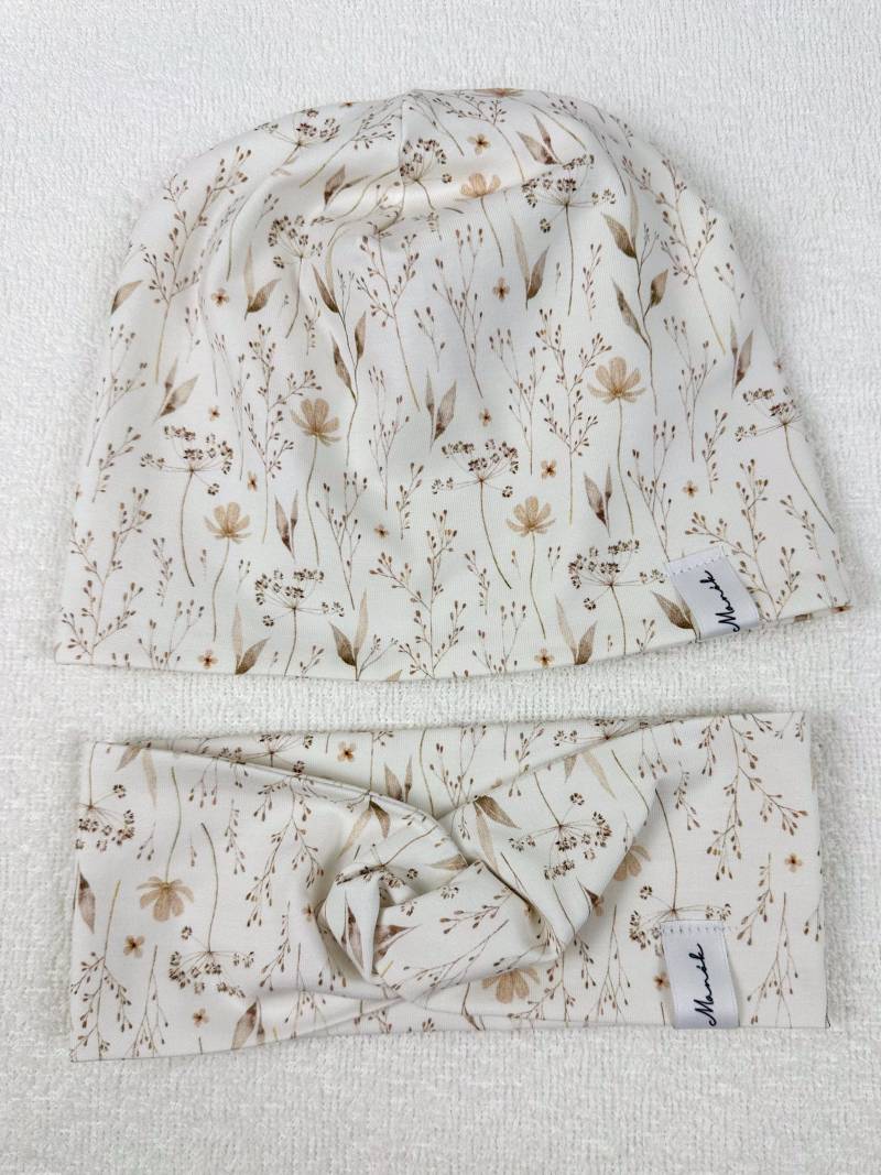 Set Beanie & Stirnband Aus Jersey | Haarband Mädchenhaarband Kindermütze Ideal Für Baby, Kleinkinder Und Kinder Kinderaccessoires Set Beanie & Stirnband Aus Jersey | Haarband Mädchenhaarband Kindermütze Ideal Für Baby, Kleinkinder Und Kinder Kinderaccessoires von Manokhandmade