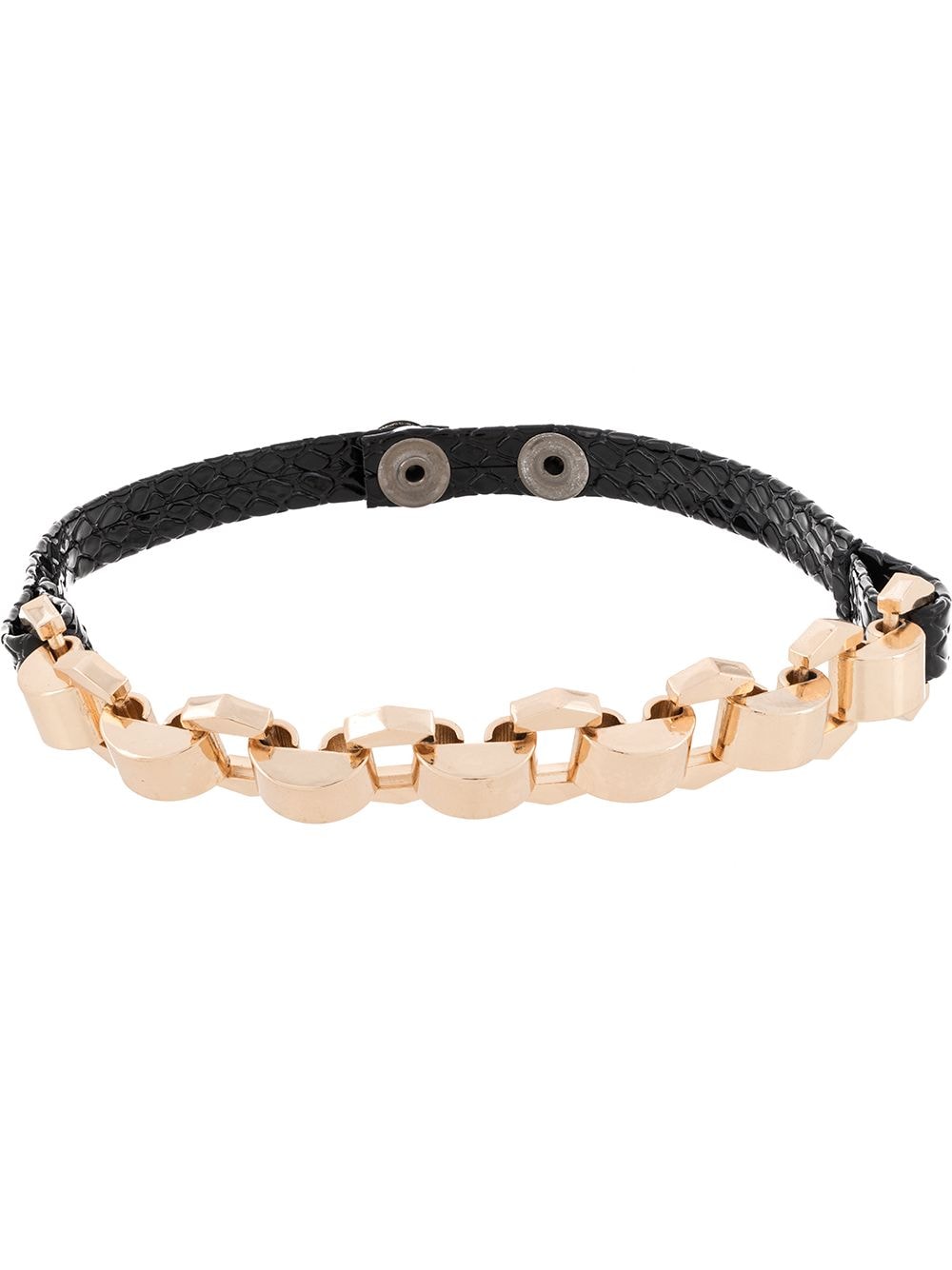 Manokhi Fab Choker aus Leder - Schwarz von Manokhi