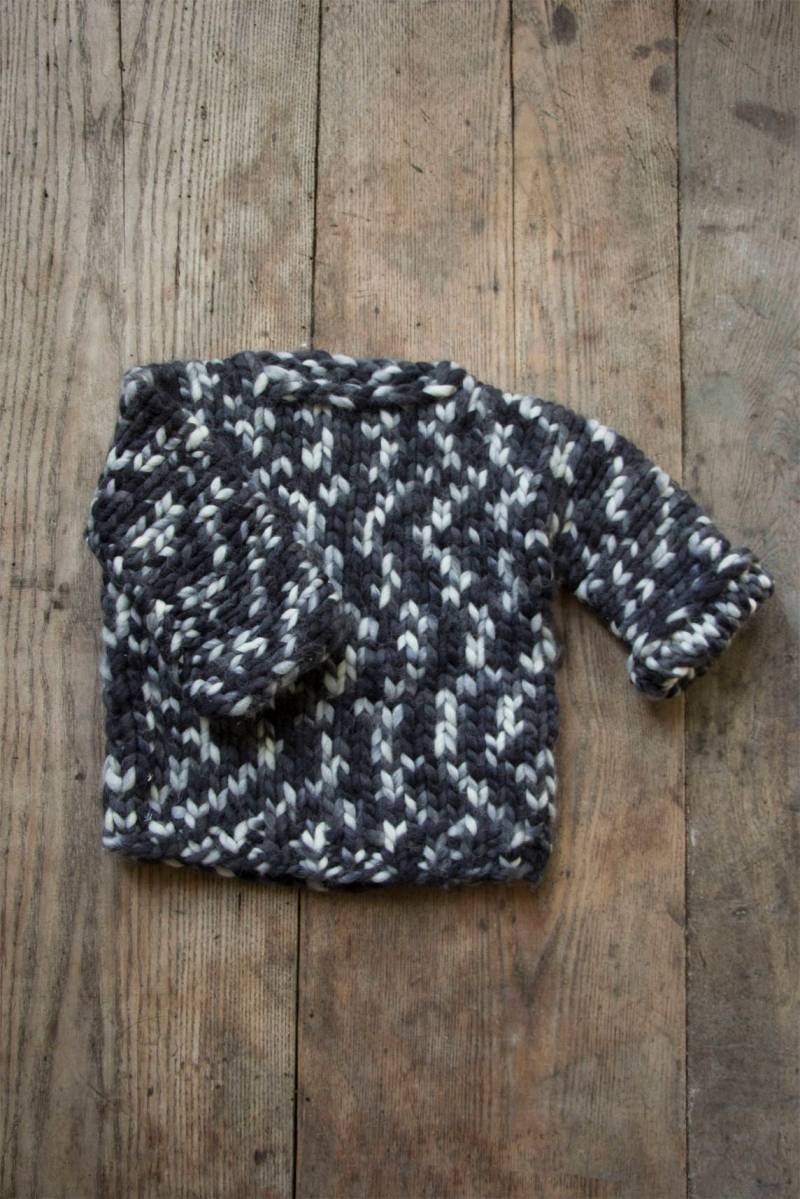 Handgestrickter Babypullover/ Wollpullover/ Baby Kimono Pullover/ Pullover von Manoko