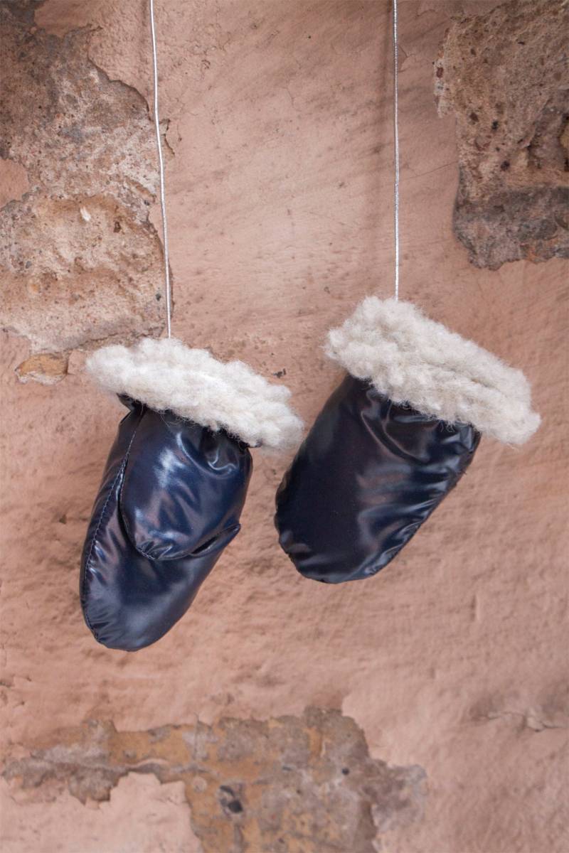 Neu Wasserdichte Handschuhe/Babyhandschuhe/Fäustlinge Aus Merinowolle/Babywolle Fäustlinge Mit Silbernem Gummiband von Manoko