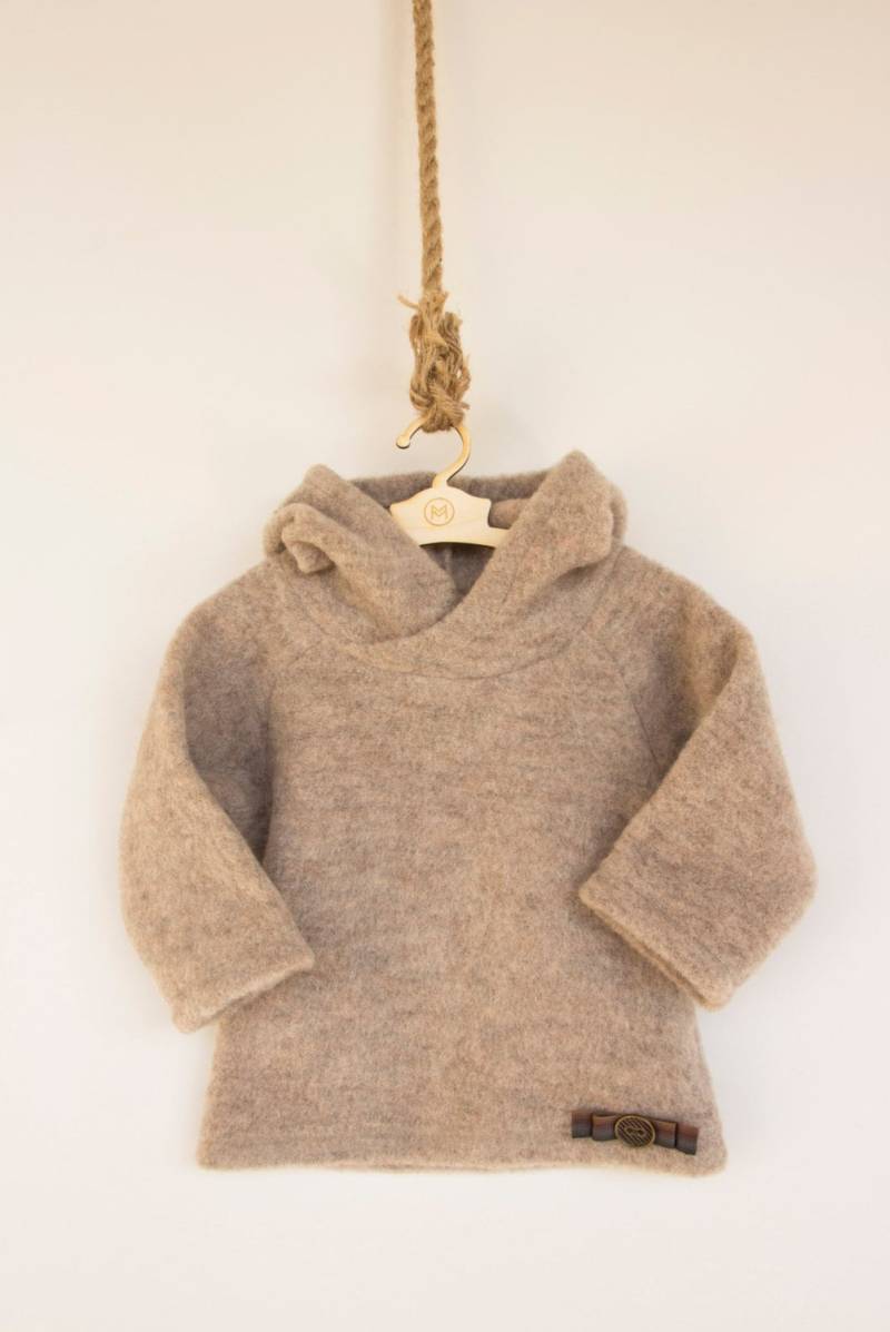 Pullover Aus Merinowolle/ Baby Wollpullover/ Timberman's Hoody von Manoko