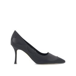 Elegante Schwarze Seide Manolo Blahnik Pumps von Manolo Blahnik