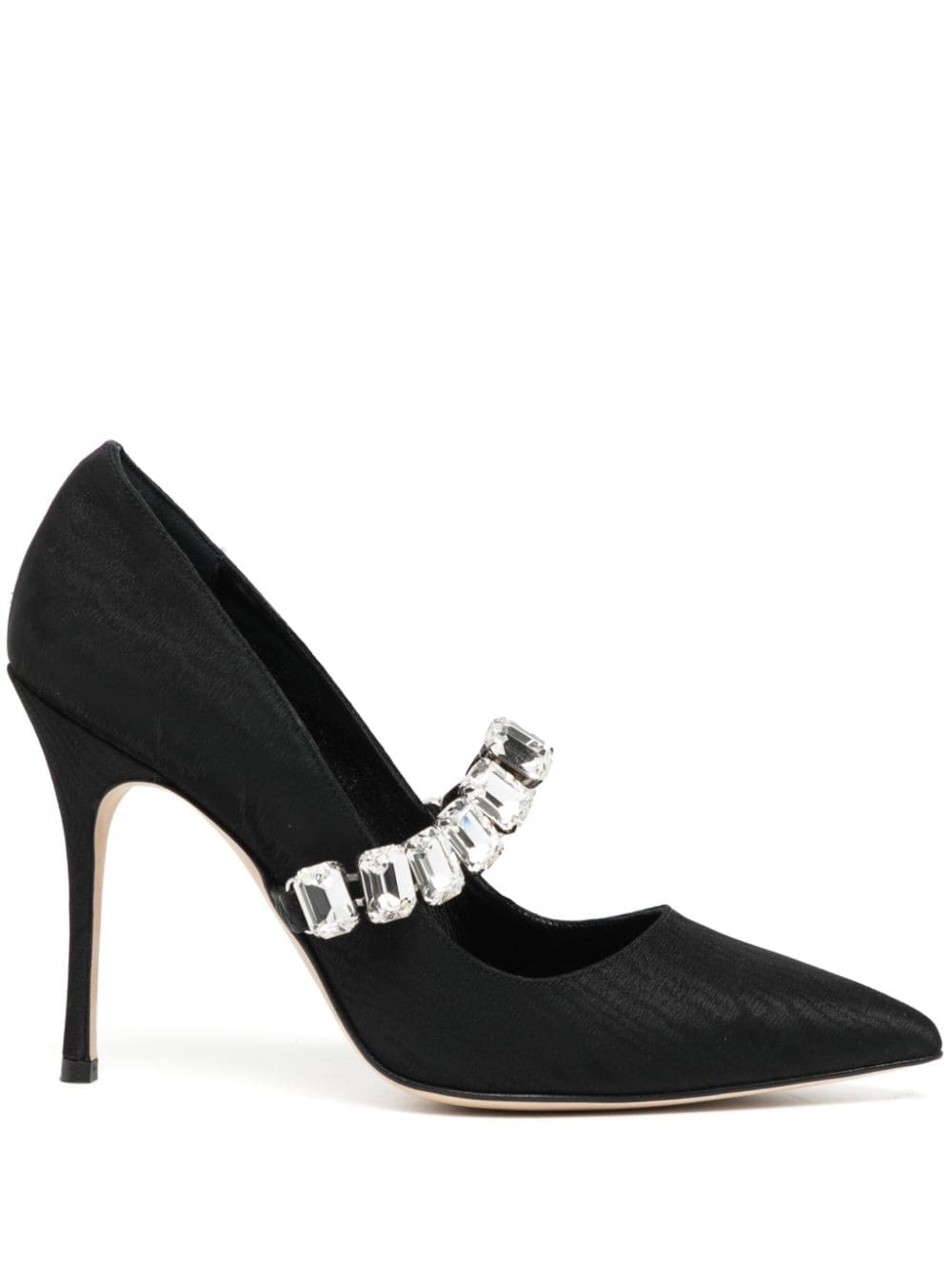 Manolo Blahnik Pumps mit spitzer Kappe 100mm - Schwarz von Manolo Blahnik