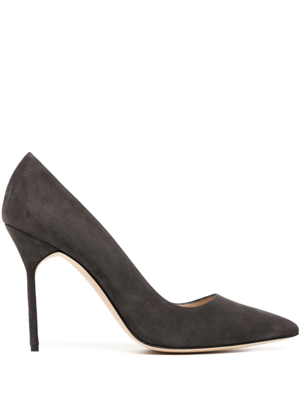 Manolo Blahnik BB Pumps aus Wildleder 100mm - Schwarz von Manolo Blahnik