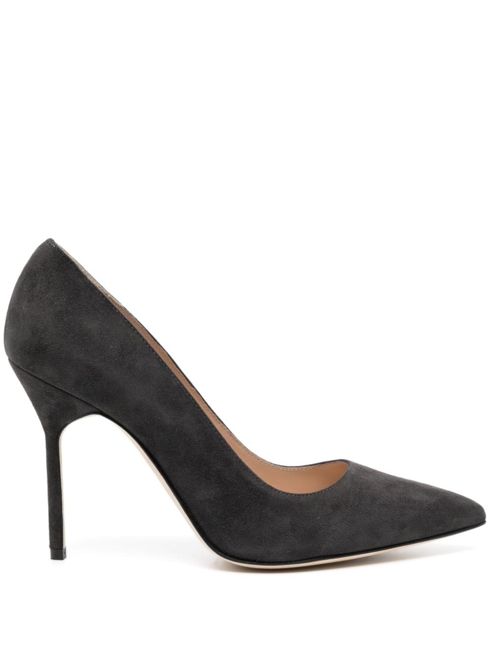 Manolo Blahnik BB Pumps aus Wildleder 100mm - Schwarz von Manolo Blahnik