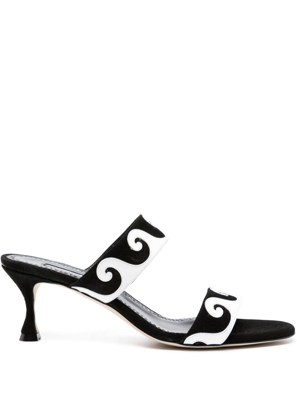 Manolo Blahnik Sandalen aus Leder 70mm - Schwarz von Manolo Blahnik