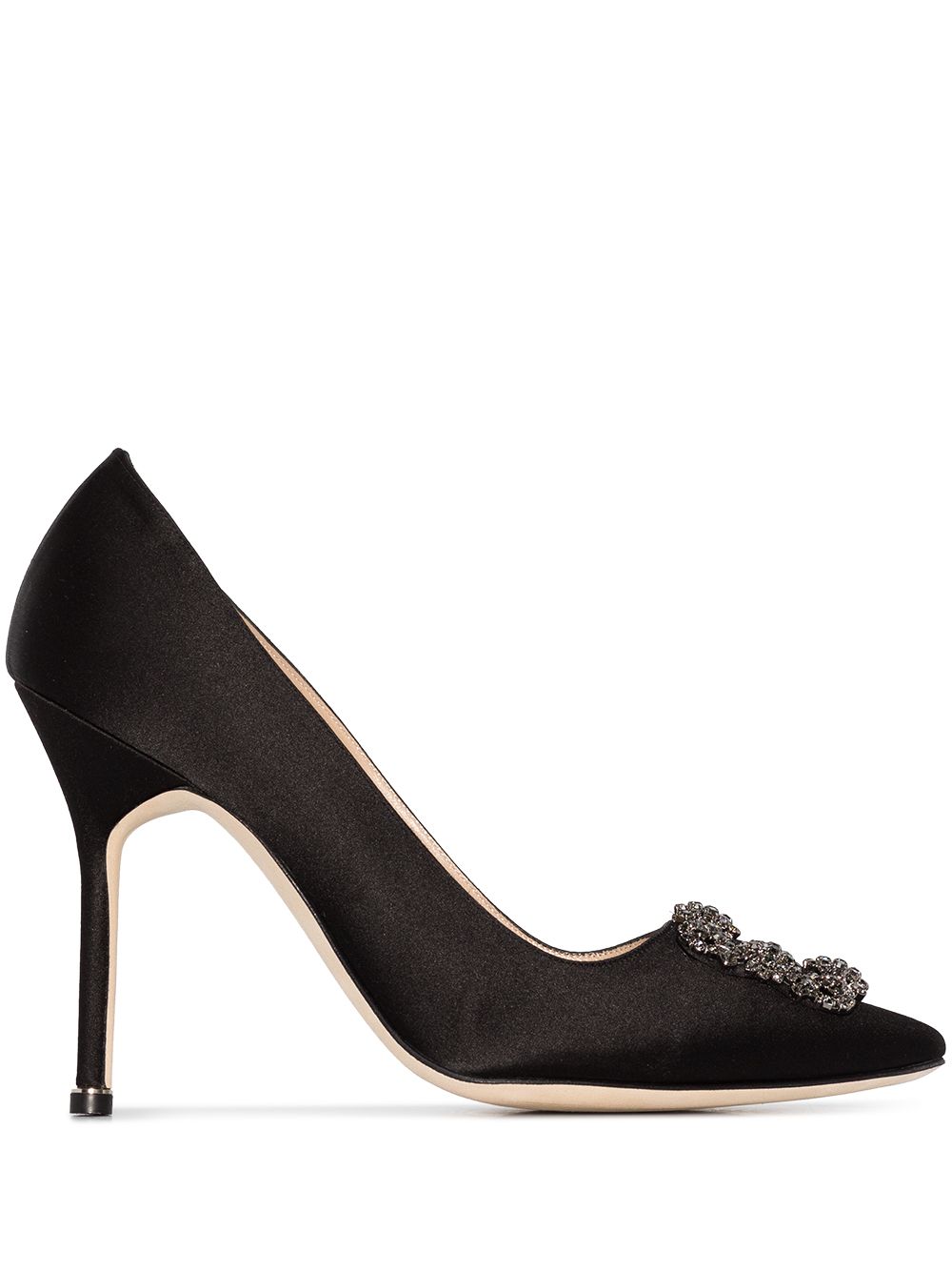 Manolo Blahnik Hangisi Pumps 105mm - Schwarz von Manolo Blahnik