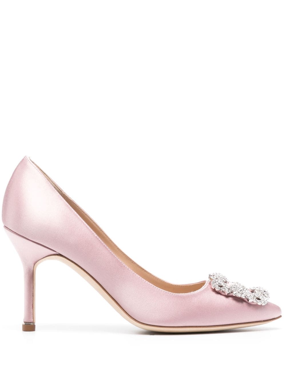 Manolo Blahnik Hangisi Pumps mit Schmucksteinen 90mm - Rosa von Manolo Blahnik